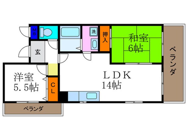 ルミエ－ル泉の物件間取画像